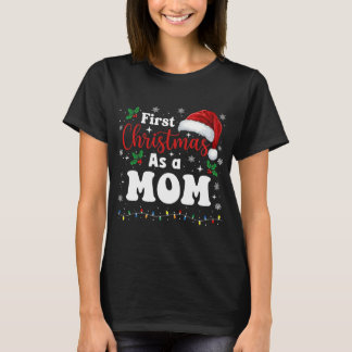 T-shirt Premier Noël en tant que maman, tenue coordonnée p