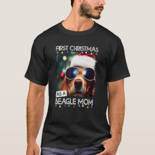 T-shirt Premier Noël en tant que mère Beagle