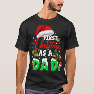 T-shirt Premier Noël en tant que papa chapeau de Père Noël