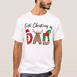 T-shirt Premier Noël en tant que papa, tenue de Noël assor