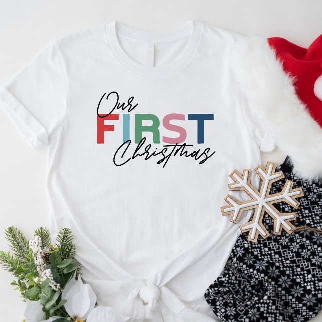 T-shirt Premier Noël Femme Blanc (Créateur téléchargé)