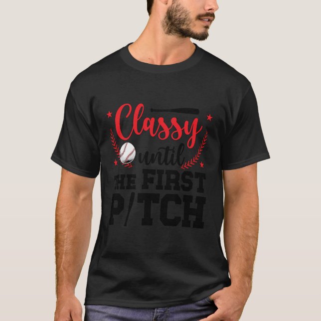 T-shirt Premier Pitcher De Baseball Maman D'Un Terrain De  (Devant)