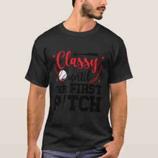 T-shirt Premier Pitcher De Baseball Maman D'Un Terrain De