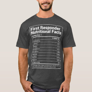 T-shirt Premier répondant Faits nutritionnels Funny EMS EM
