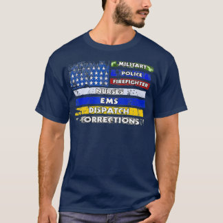 T-shirt Premier répondeur Cadeau EMS Pompier Police