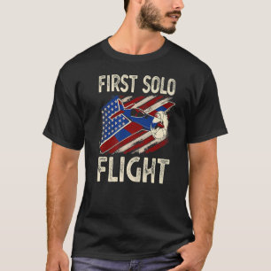 T-shirt Premier vol pilote d'avion solo