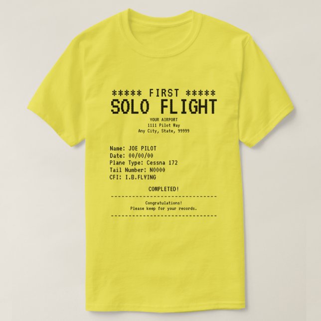 T-Shirt Premier Vol Solo (Design devant)