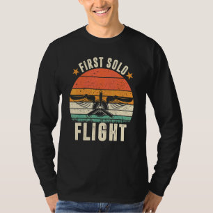 T-shirt Premier vol solo Avion Appareil Pilote Vol 1
