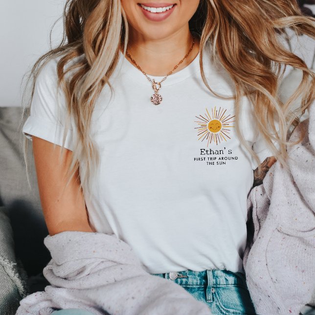T-shirt Premier Voyage Autour Du Soleil Personnalisé 1Er A (Créateur téléchargé)