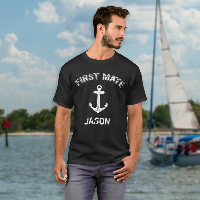 T-shirt Première Ancre de bateau de mer (Créateur téléchargé)