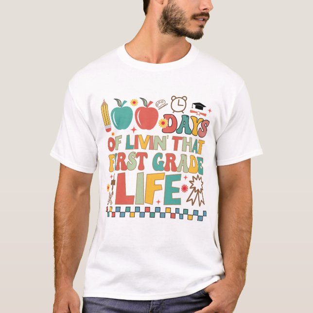 T-shirt Première année 100 jours d'école  (Devant)