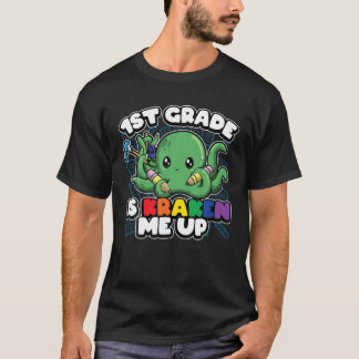 T-shirt Première année Kawaii Kraken Cute 1ère année Équip