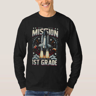 T-shirt Première année Retour à l'école Feu de fusée