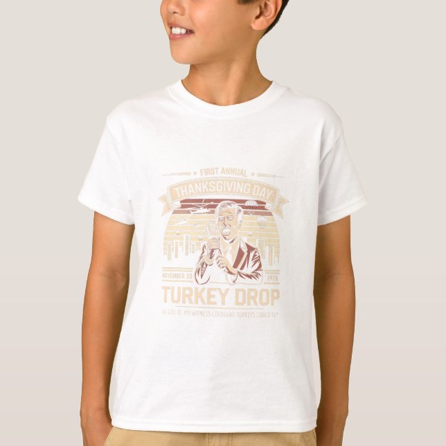T-shirt Première Chute de dinde annuelle comme Dieu est mo (Devant)
