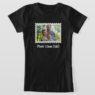 T-Shirt PREMIÈRE CLASSE DAD Best Papa photo horizontale pe