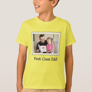 T-shirt PREMIÈRE CLASSE DAD Best Papa photo horizontale pe