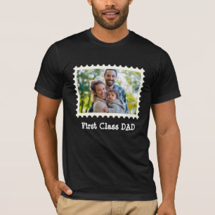 T-shirt PREMIÈRE CLASSE DAD Best Papa photo horizontale pe
