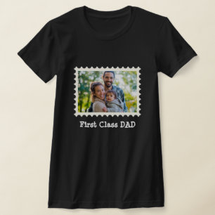 T-shirt PREMIÈRE CLASSE DAD Best Papa photo horizontale pe