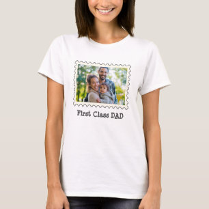 T-shirt PREMIÈRE CLASSE DAD Best Papa photo horizontale pe