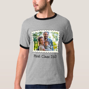 T-shirt PREMIÈRE CLASSE DAD Best Papa photo horizontale pe