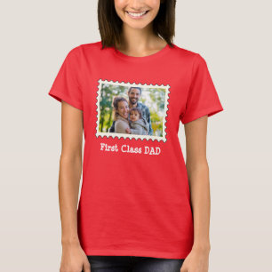 T-shirt PREMIÈRE CLASSE DAD Best Papa photo horizontale pe