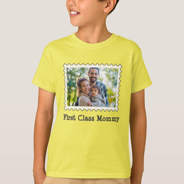 T-shirt Première Classe maman Meilleure maman personnalisé (Devant)