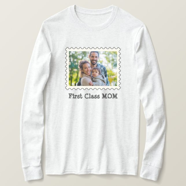 T-shirt PREMIÈRE CLASSE MOM Meilleure maman Jamais pour MO (Design devant)