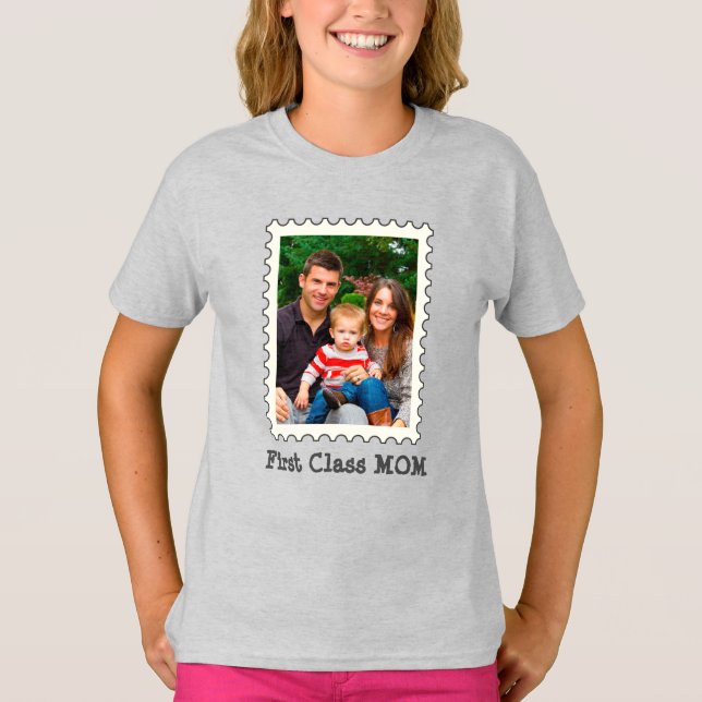 T-shirt PREMIÈRE CLASSE MOM Meilleure maman Meilleure mama (Devant)