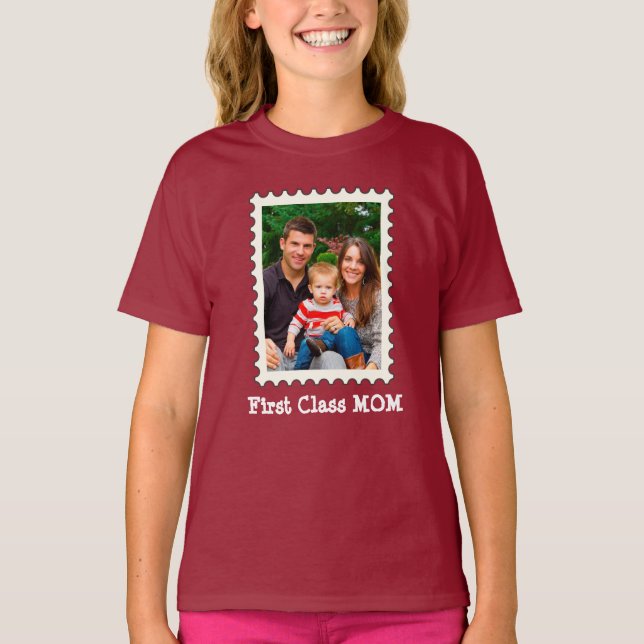 T-shirt PREMIÈRE CLASSE MOM Meilleure maman Meilleure mama (Devant)