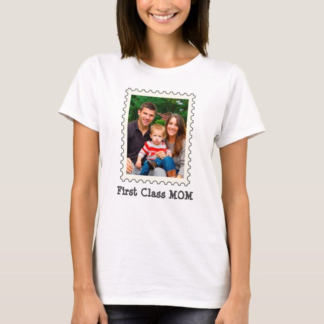 T-shirt PREMIÈRE CLASSE MOM Meilleure maman Meilleure mama (Devant)