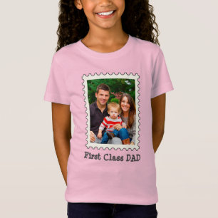 T-Shirt Première classe Papa Meilleur papa Jamais photo pe