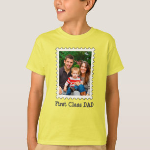T-shirt Première classe Papa Meilleur papa Jamais photo pe