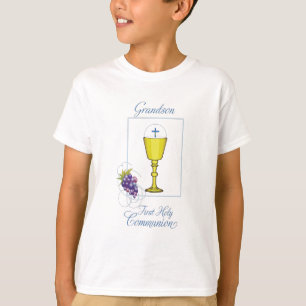 T-shirt Première communion du petit-fils, calice avec host