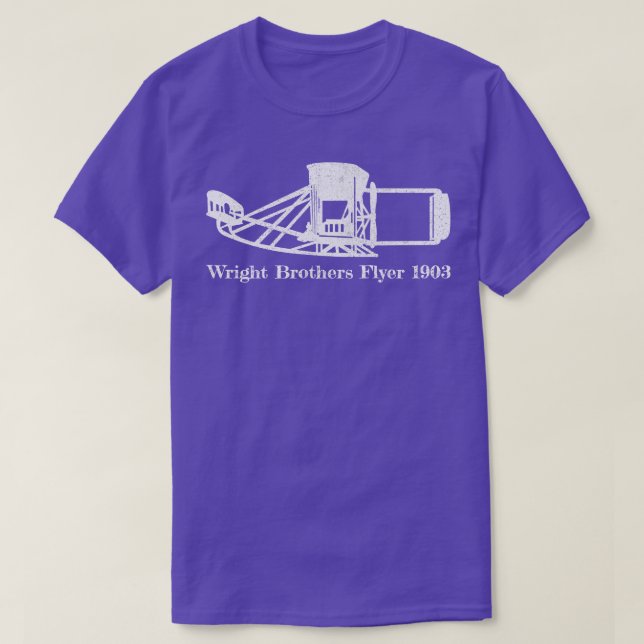 T-shirt Première conception d'avion de Wright Brothers (Design devant)