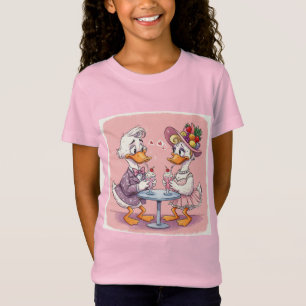 T-Shirt Première date, Canards et Milkshake par Natasha Us