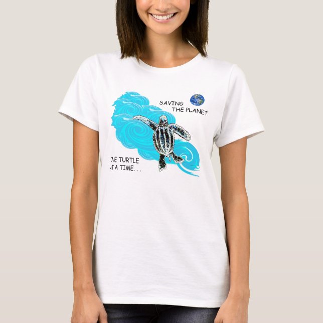 T-shirt Première excursion de la tortue de mer (Devant)