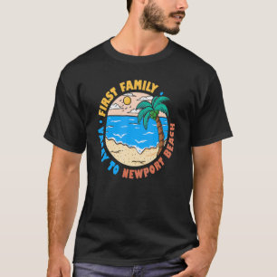 T-shirt Première Famille Vacay À Newport Beach Californie