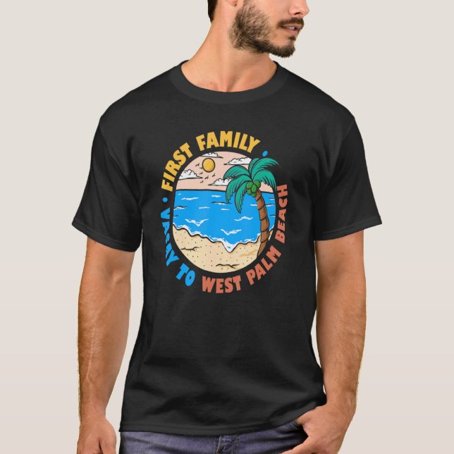 T-shirt Première Famille Vacay À West Palm Beach Floride S (Devant)