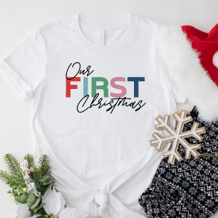 T-shirt Première femme de Noël blanc