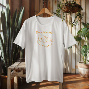 T-shirt Première fête des mères enceinte orange