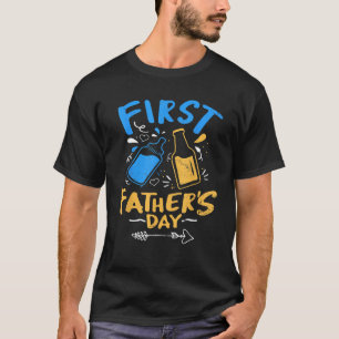 T-shirt Première fête des pères Bouteille de bière bébé P