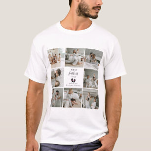 T-shirt Première Fête des pères - Empreintes bébé et Coeur