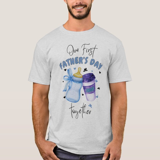 T-shirt Première Fête des pères Ensemble Correspondance te (Devant)