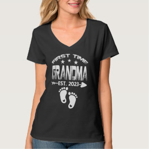 T-shirt Première Fête des pères Grandma 2023 À Être Bébé