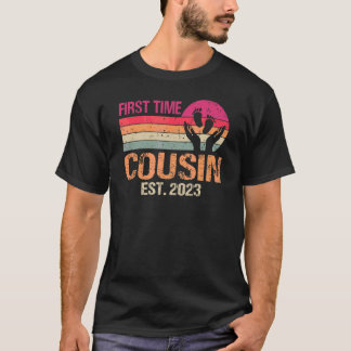 T-shirt Première Fête des pères Vintage Cousin 2023