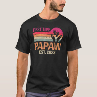 T-shirt Première Fête des pères Vintage Papaw 2023