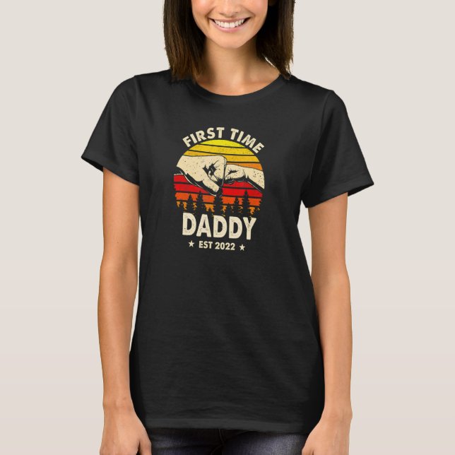 T-shirt Première Fois Daddy 2022 Pour Promoted To Paps Nou (Devant)