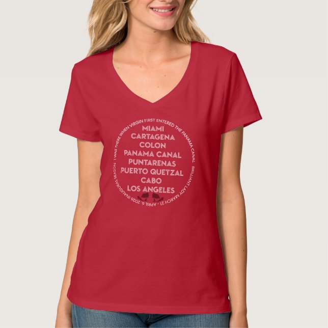 T-shirt Première fois dans le canal de Panama (Devant)