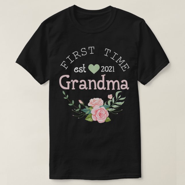 T-shirt Première fois Grandma Est (Design devant)
