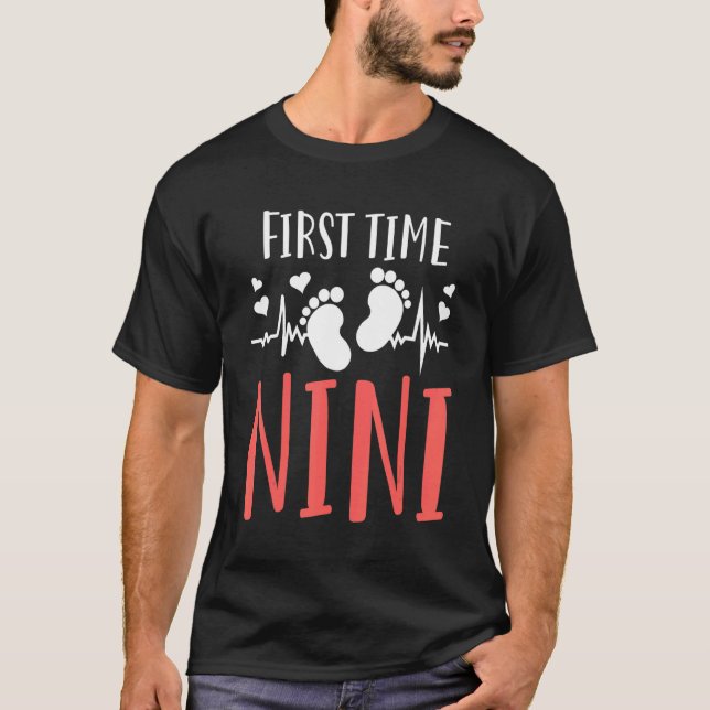 T-shirt Première fois Nini Bébé Mignon (Devant)